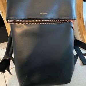 Matt $ Nat Colton backpack (black with rose gold zippers)